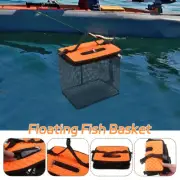 Portable Collapsible Mesh Floating Fish Basket for Caught Fish Minnow Bucket