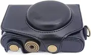 PU Camera Video Bag Case 1/4 Screw Mount SX720 HS SLR with Strap(SX720 Black)