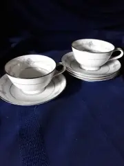 Noritake, GLENCOE. 2 Cups & Saucers and 2 Saucers