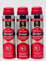 Old Spice Swagger Cedarwood 24/7 lasting Sweat Defense Dry Spray 4.3oz/122g New