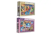 2x 1000pc Crown Premium Mickey & Friends Carnival/Disney Princess Puzzle Set 8y+