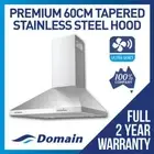 DOMAIN 60cm STAINLESS STEEL TAPERED CANOPY RANGEHOOD - SPECIAL!!!!