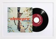 eletecpro Record Frame 16x24 Inches with 2 Double Sided Mats (Black & White), Jukebox Record Album Frames for 12x12 LP Covers, Vinyl Record Display Wall Mounting, Home Decor, White Picture Frame