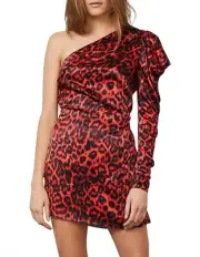 BNWT Bec & Bridge She's A Maniac Mini Dress Ruched Sleeve - Size 10