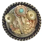 25HS 32 Pc Western Screw Back Cactus Rope Concho Copper Cowgirl Hilason