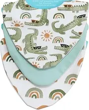 Bibbilyboo Waterproof Baby Dribble Bib, 3 Pack, 0-2 Years - Highly Absorbent & Naturally Antibacterial - Adjustable, Waterproof & Breathable Fabric - Award Winning Teething Bibs