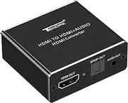 Tendak 4K x 2K HDMI to Optical TOSLINK SPDIF + 3.5mm Stereo Audio Extractor Converter Splitter Adapter (HDMI Input, Digital/Analog Audio Output)