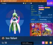 Pokemon Scarlet/Violet Iron Valiant (Non-Shiny) Adamant 6IV (Paradox Gardevour)