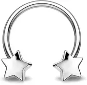 [Jewseen] 16g Septum Ring Star Septum Jewelry Cartilage Earring Hoop Helix Piercing Jewelry Surgical Steel Tragus Earrings Daith Earrings Nose Ring Hoop for Women and Men