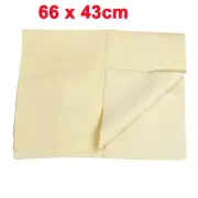 Vehicle Glass Cleaning Chamois Cham Light Yellow Rectangle Shape Towel