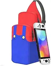 Cute Travel Bag for Nintendo Switch/Lite/OLED/Steam Deck, Small Sling Portable Waterproof Backpack Carrying Crossbody Shoulder Chest Gaming Bag Case for NS SD Console Dock Joy-Cons Accessories Storage