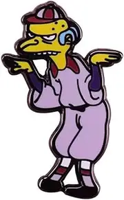[Pinstant] Burns Baseball Hat Nuclear Plant Softball Team at Bat Animated Cartoon Comedy TV Show Animation Funny Humor Joke 1.2" Enamel Pin Badge, 1.2 Inches, Enamel, enamel