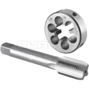 3/4"-14 UNS Tap and Die Set Right Hand, 3/4 x 14 UNS Thread Tap and Round Die