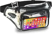 [SoJourner Bags] SoJourner Holographic Rave Fanny Pack - Packs for festival women, men | Cute Fashion Waist Bag Belt Bags, Clear, One_Size