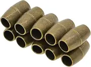 [Generic] B 10 Sets Brass Barrel Clasp Connectors Cord End Cap Jewelry Making Findings Accessories for Bracelet Necklace for 6mm Cord Bronze, normal