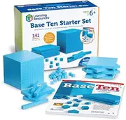 Learning Resources Plastic Base Ten Starter Kit, Early Math, Counting, Place Value, Homeschool, Set of 100, Ages 6+