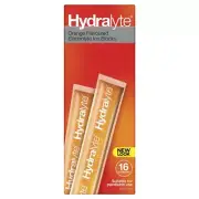 Hydralyte Rehydration Orange Flavoured Ice Blocks For Paediatric Use 16 Pack