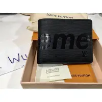 在飛比找Yahoo!奇摩拍賣優惠-歐洲二手 LV Supreme Slender Wallet