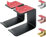 Aluminum Under-Desk Headphone Hook 2 Pack, with Strong Adhesive VHB Tape, Holds