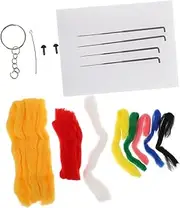 HOODANCOS 1 Set DIY Tiger Felting Kit Felting Materials for Handmade Crafts Fun Parent Activity for Mobile Phone Handbag and Backpack Decorations