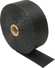 Design Engineering Black Titanium Exhaust Heat Wrap with Lava Rock Technology - 2" x 50' - Pliable Exhaust Wrap Tape for Exhaust Pipes, Withstands 1800°F Direct Heat & 2500°F Intermittent Heat
