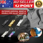 Metal Survival Whistle Mountain Outdoor Camping Hiking Hunting Safety LOUD Home