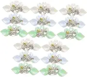 OATIPHO 15Pcs Colorful Nail Gems Flatback Charms for Nail Art Decoration Unique Flower Design Rhinestones for DIY Manicure