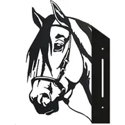 Farm Peeping Animals Peeping Horse Metal Art Sculpture, Farm Wall Hanging Decors Silhouette Sign