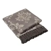 Pilbeam Living Marigold 127x152cm Throw Blanket Sofa/Bed Decor Slate/Grey Mist