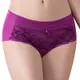 思薇爾 撩波葉之舞系列M-XL蕾絲中低腰平口內褲(緋紫色)