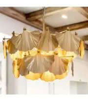 Modern Farmhouse Chandelier, 8 Lights Gold Chandeliers for Dining Room,