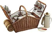 Rattan Picnic Basket, Fruit Basket, Portable Rattan Gift Storage, Portable Shopping Basket with Lid, Gift Basket Storage Basket, 46 * 31 * H20CM