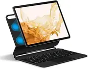 [Jarttarn] Magic Smart Bluetooth Keyboard Case Multi-Angle Compatible with Samsung Galaxy Tab S9 FE Plus 2023 12.4 inch (SM-X610/X616) with Trackpad Keyboard