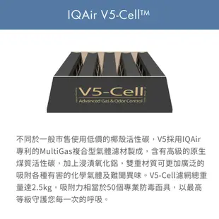 瑞士IQAir V5-Cell 氣體異味吸附濾網（官方旗艦）|空氣清淨機替換用