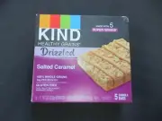 (1) Box Kind Healthy Grains Drizzled Salted Caramel 5 Bars 5.8 Oz ^