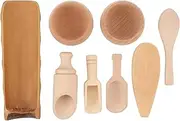 XIASABA Sensory Bin Tools Toy Pre Teaching Safe Educational Wooden Bowls Scoop Toys for Transfer Work Fine Motor Learning Ideal for Toddlers to Develop Skills and Enjoy Sensory P
