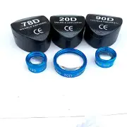 Ophthalmology Diopter Lens 20D 90D & 78D With Manual & Box Blue Colour