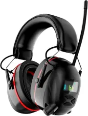 Bluetooth 5.4 Hearing Protection AM FM Radio Headphones with 2000Mah Rechargeabl