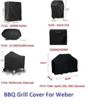 BBQ Grill Cover For Weber 7110 7152 7105 7113 7131 7573 7106 Q3000 Q2000