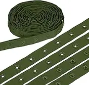 uxcell 8 Yard Snap Button Tape, Polyester Plastic Snap Button Trim, Sewing Press Stud Ribbon Replacement for DIY Craft Clothes Fabric Sewing, Dark Green