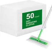 Dry Sweeping Cloths for Swiffer Sweeper Mop - 50 Count 50 Count (White )