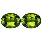 4.40 ct (2pcs) MATCHING PAIR Oval Cut (9 x 7 mm) Green Peridot Genuine