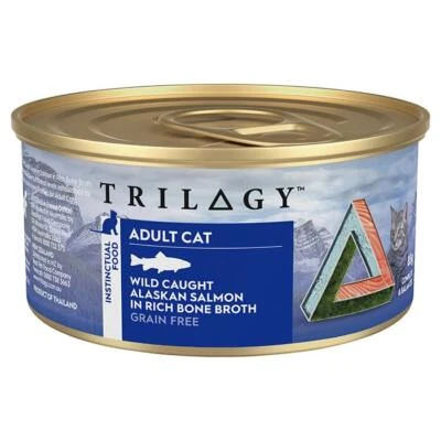 TRILOGY Adult Wild Alaskan Salmon In Bone Broth 85gm x 24 Pack Wet Cat Food Pet