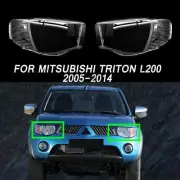 Pair Transparent Headlight Cover Lens Fit For Mitsubishi Triton L200 2005-2014 (for: Mitsubishi)