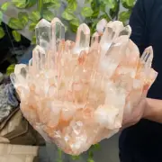15.3lb Large Natural Clear White Quartz Crystal Cluster Rough Healing Specimen