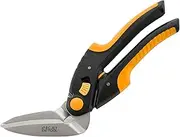 C.JET TOOL 10" Heavy Duty Scissors, Industrial Scissors, Multipurpose, Scissors for Carpet, Cardboard and Recycle, Professional Soft Grip Stainless Steel (Orange)