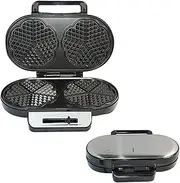 Double-Head Belgian Waffle Maker Mini Waffle Maker Machine with Temperature Control Double-Sided Uniform Heating for Fluffy Golden Waffles, Paninis, Hash Browns 1200W