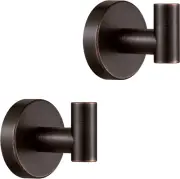 Bronze Towel Hooks Bathroom Robe Hook Oil Rubbed Bath Clothes Hook 2 Pack