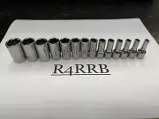 Snap-on Tools NEW 14pc 1/4" Drive METRIC 6pt Semi-Deep Socket Bonus Set TMMSY