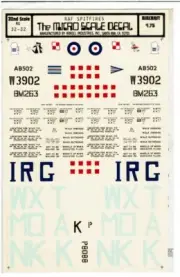 MicroScale Spitfire RAF Decals Sht# 32-32 1/32 Scale Sealed